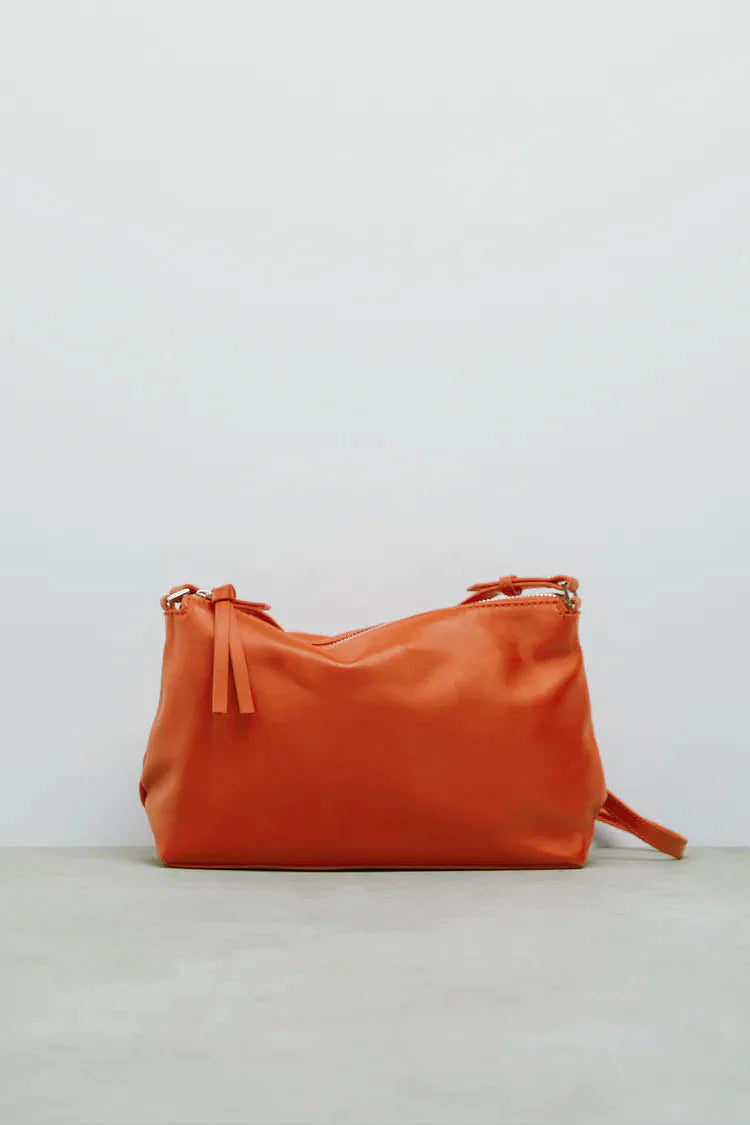 Orange Leather Pouch