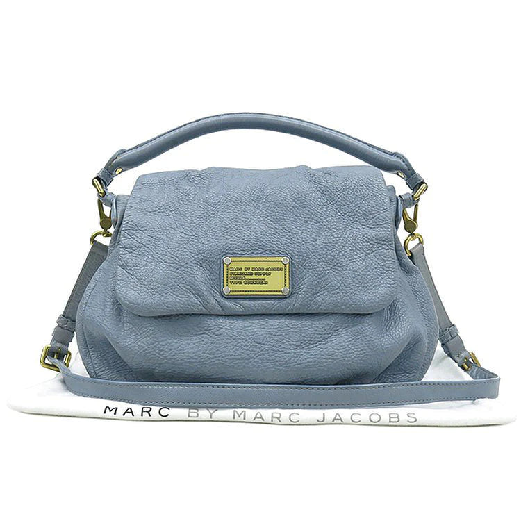 Skyblue Leather Tote Bag