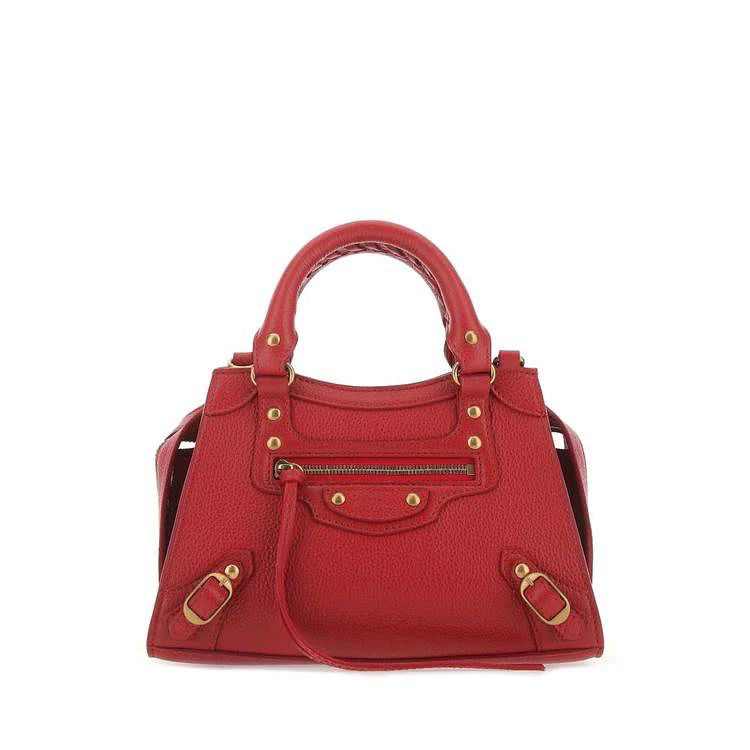 Red Leather Tote Bag