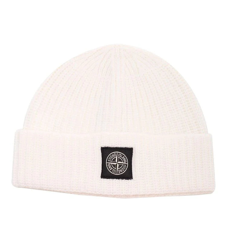 White Knit Beanie