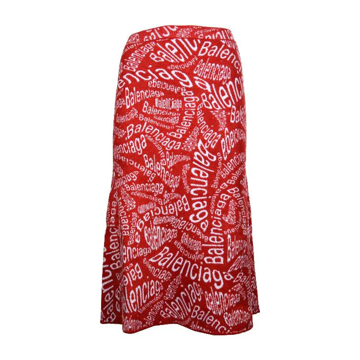 Red Synthetic / Polyester Trumpet Skirt