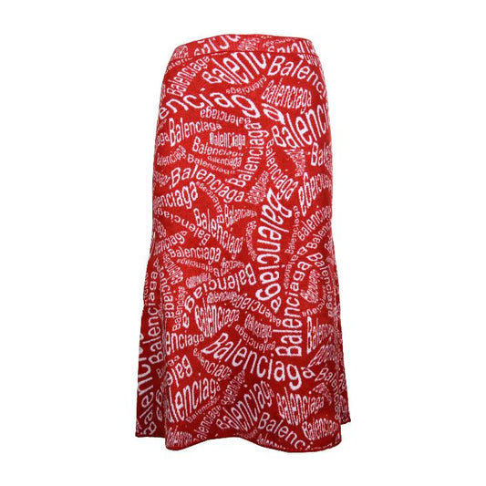 Red Synthetic / Polyester Trumpet Skirt