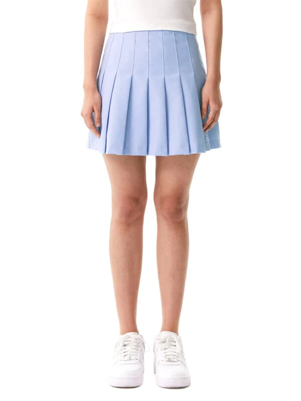 Skyblue Synthetic / Polyester Pleated Skirt