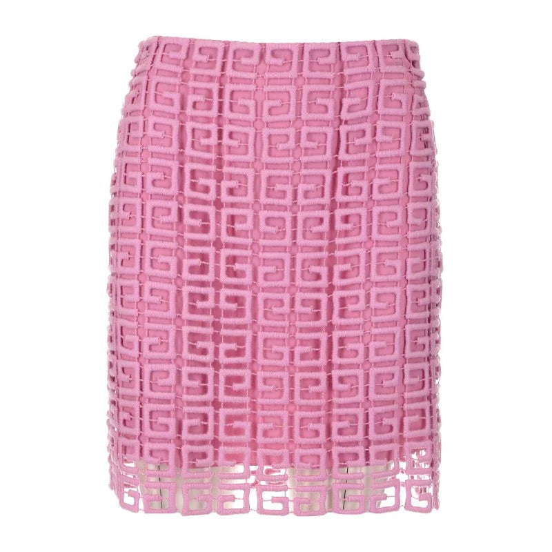 Pink Synthetic / Polyester Pleated Skirt