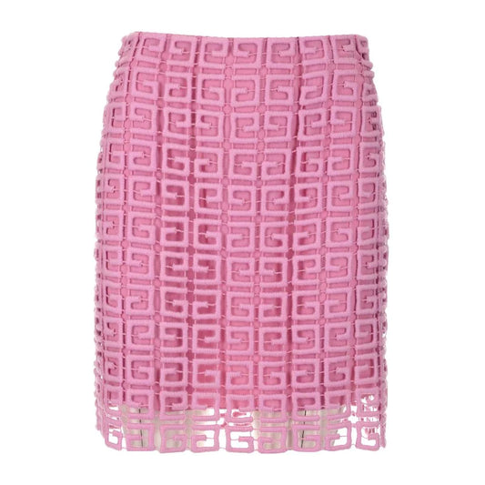 Pink Synthetic / Polyester Pleated Skirt