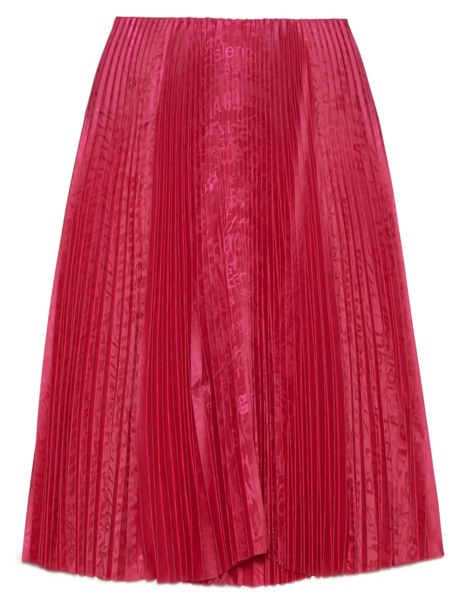 Red Synthetic / Polyester Pleated Skirt