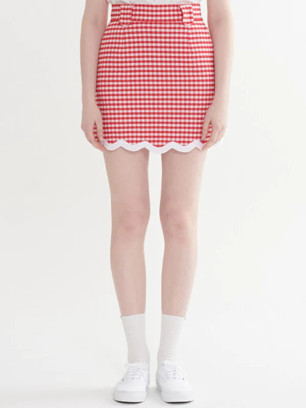 Red Cotton Skirt
