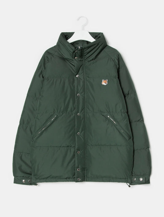 Khaki Synthetic / Polyester Normal Puffer Jacket with Long Sleeves
