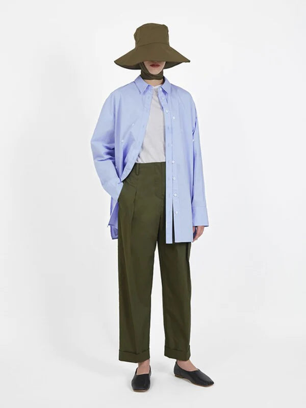Khaki Cotton Loose / Baggy Chino Pants