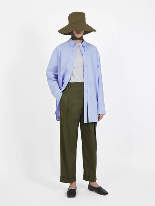 Khaki Cotton Loose / Baggy Chino Pants