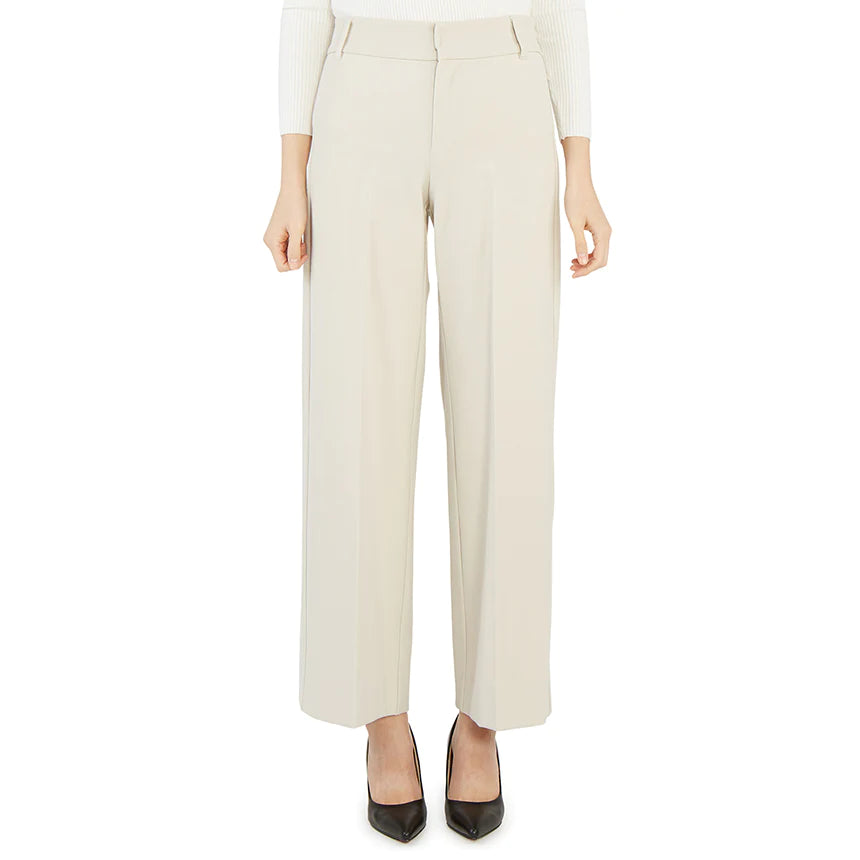 White Synthetic / Polyester Wide Slacks