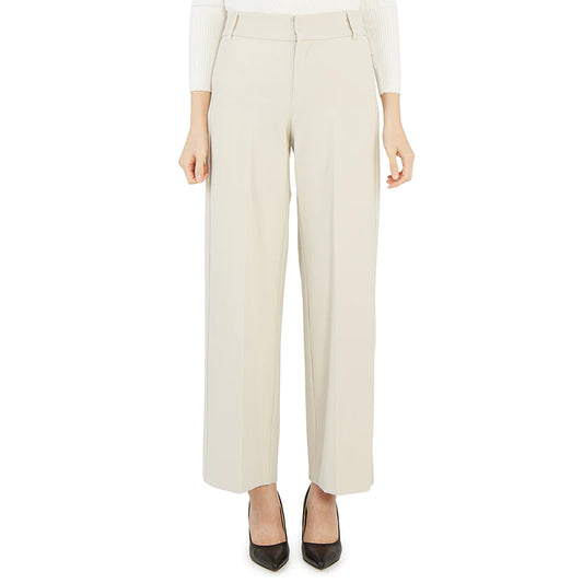 White Synthetic / Polyester Wide Slacks
