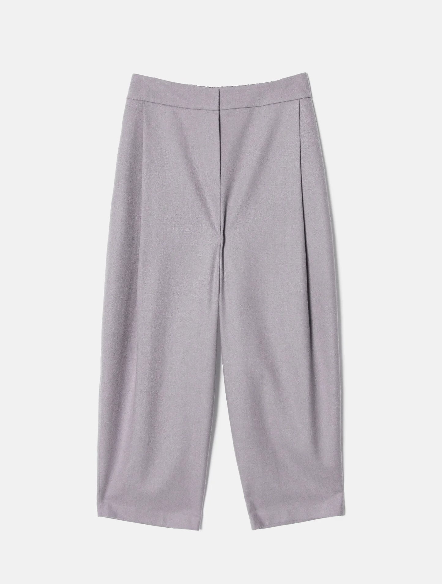 Grey Synthetic / Polyester Wide Wide Leg Pants