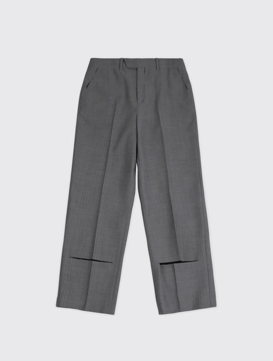 Grey Synthetic / Polyester Wide Slacks