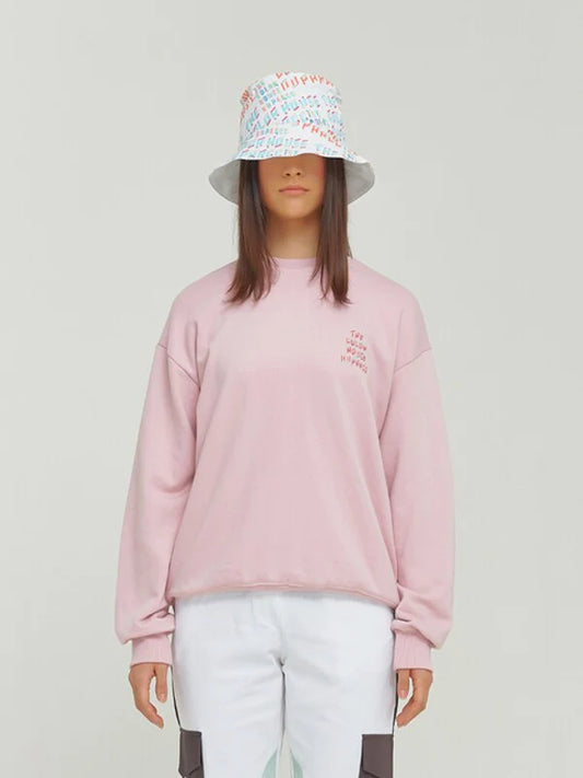 Lavender Cotton Oversized Sweatshirt with Long Sleeves