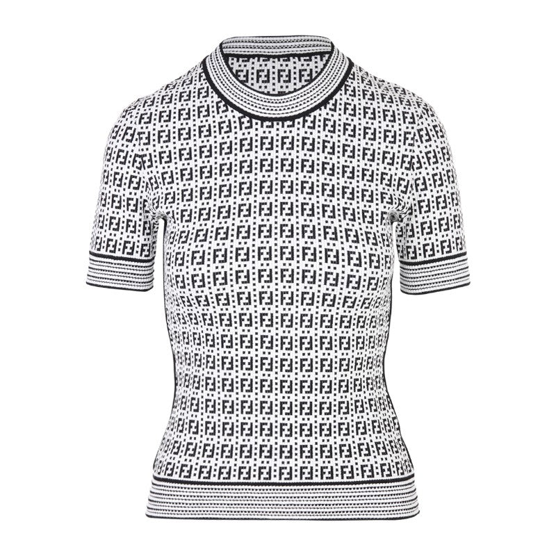 Grey Knit Tight T-Shirt with Short Sleeves