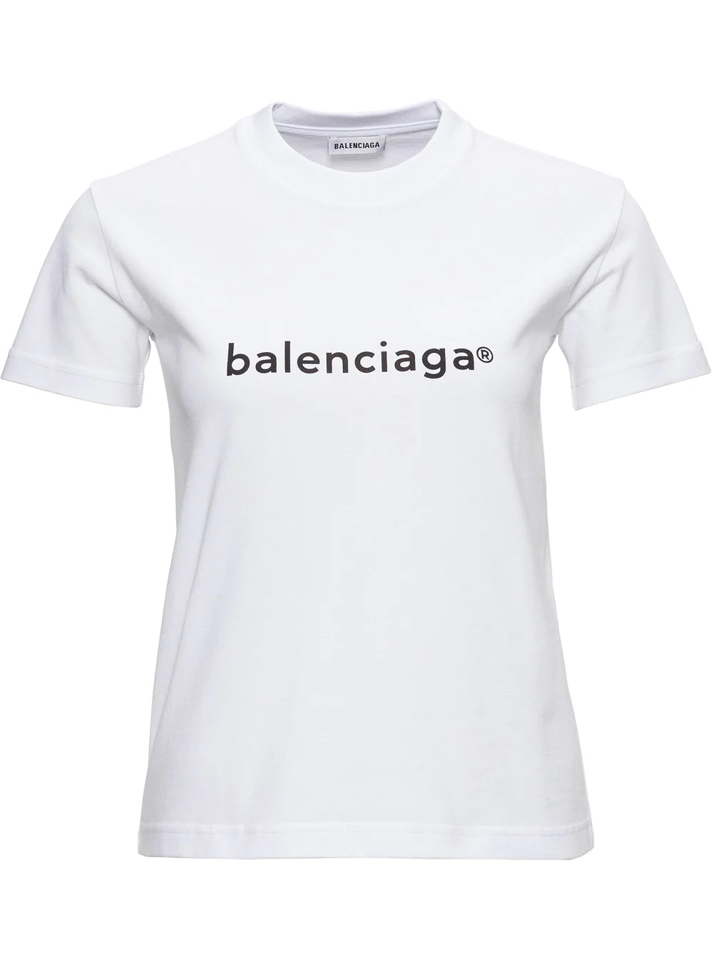 White Cotton Normal T-Shirt with Short Sleeves