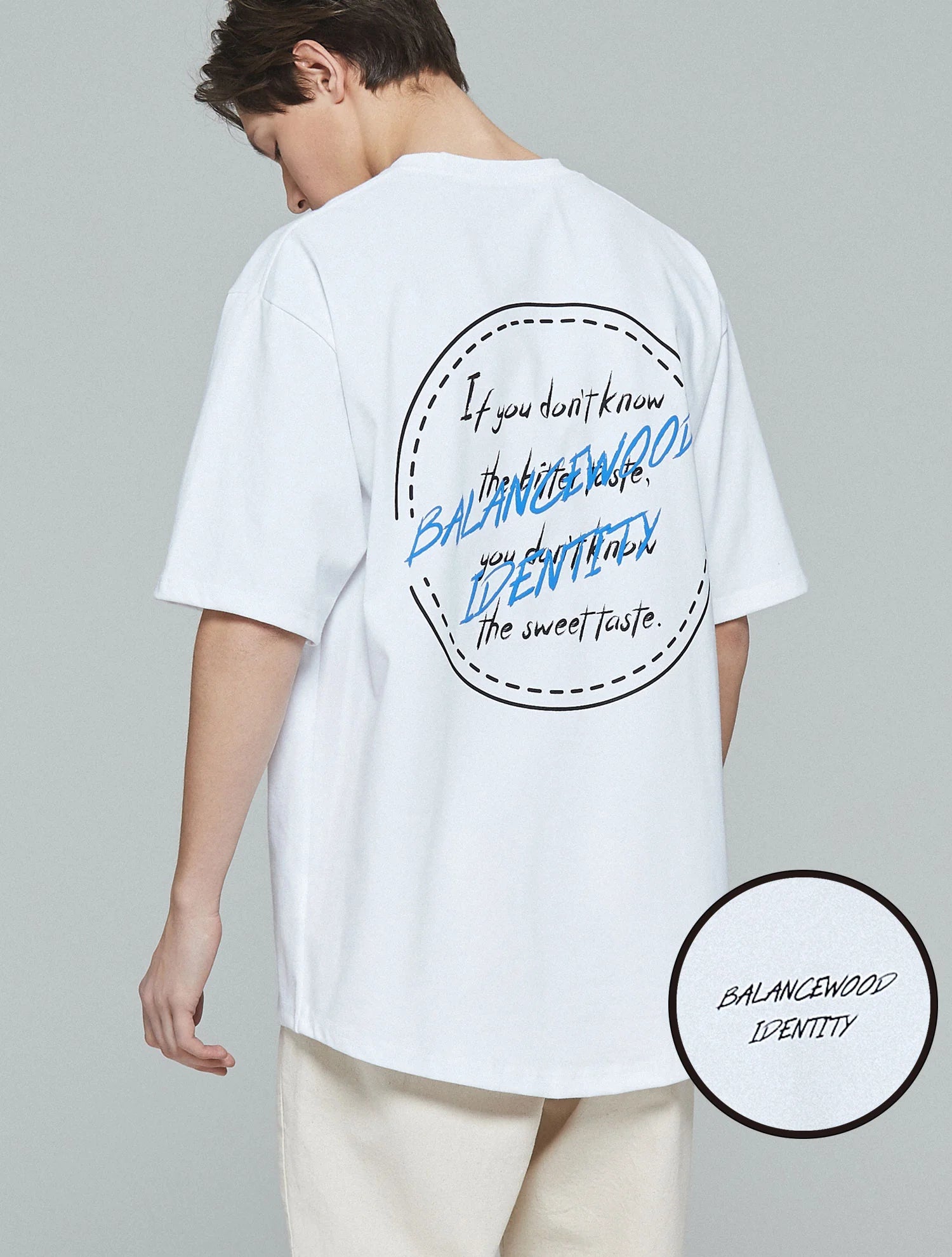White Cotton Oversized T-Shirt with Short Sleeves