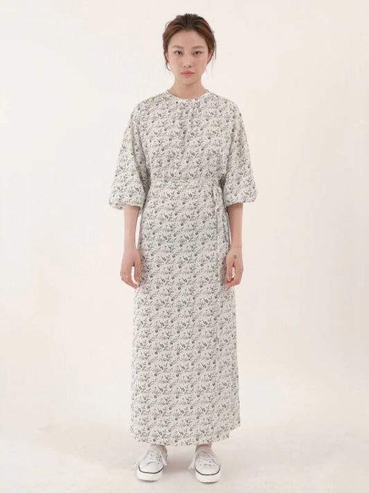 White Synthetic / Polyester Shirt Dress with 3/4 Sleeve