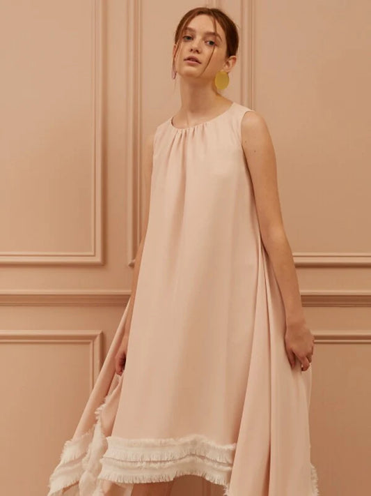 Lavender Synthetic / Polyester Pajama Dress with Sleeveless