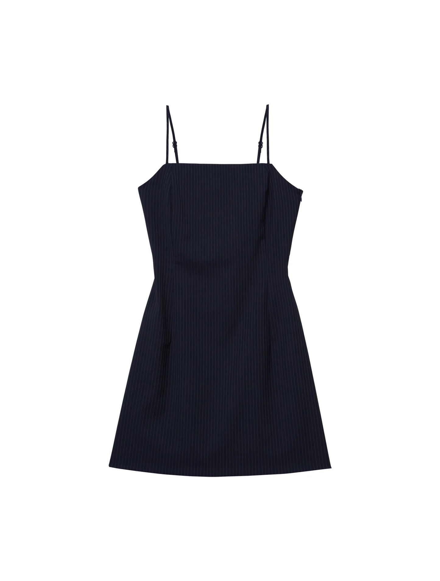 Navy Synthetic / Polyester Slip Dress with Sleeveless
