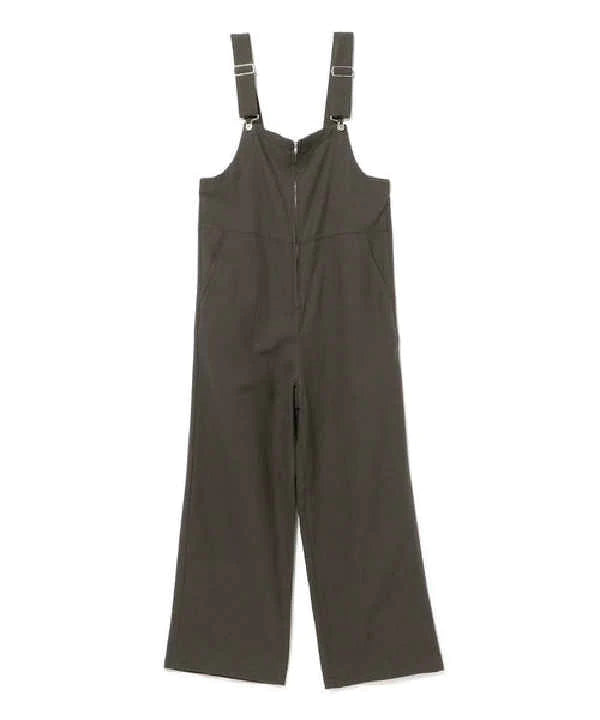 Khaki Cotton Overalls with Sleeveless