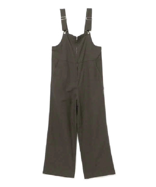 Khaki Cotton Overalls with Sleeveless