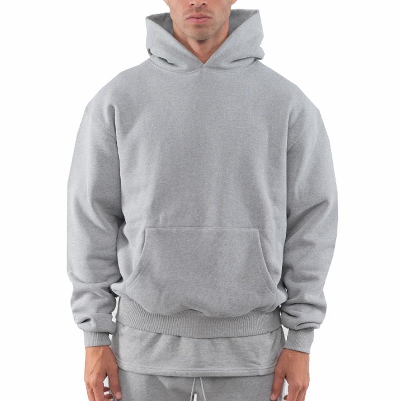 Custom Hoodies Men's 100% Cotton Heavy Weight Luxury Quality Puff Printing Oversized Streetwear Pullover Hoodies For Men