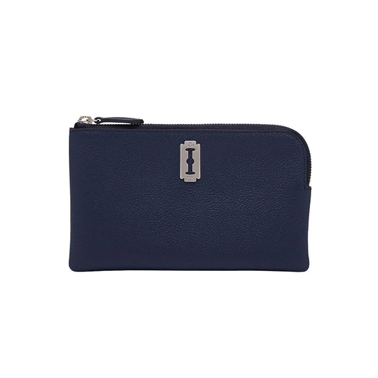 Navy Leather Pouch