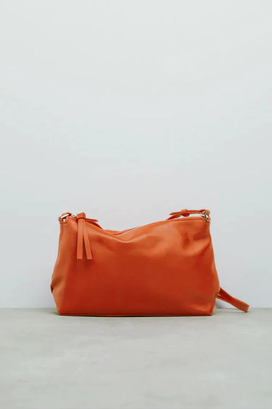 Orange Leather Pouch