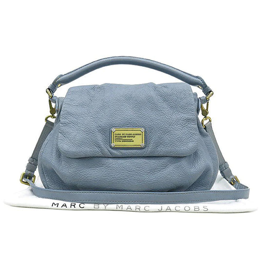 Skyblue Leather Tote Bag
