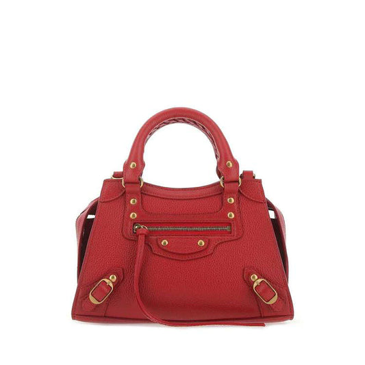 Red Leather Tote Bag