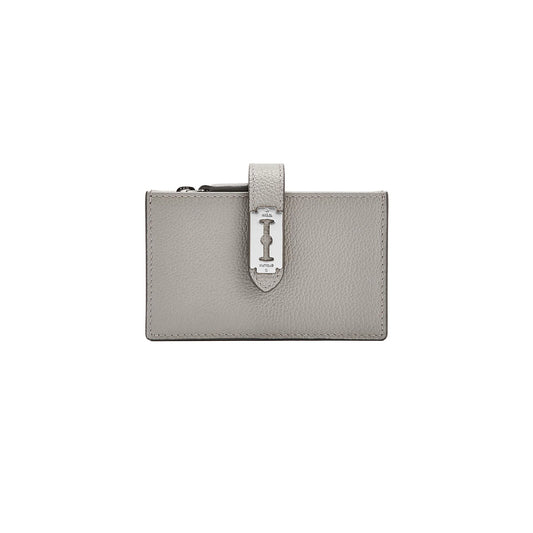 Grey Leather Bifold Wallet