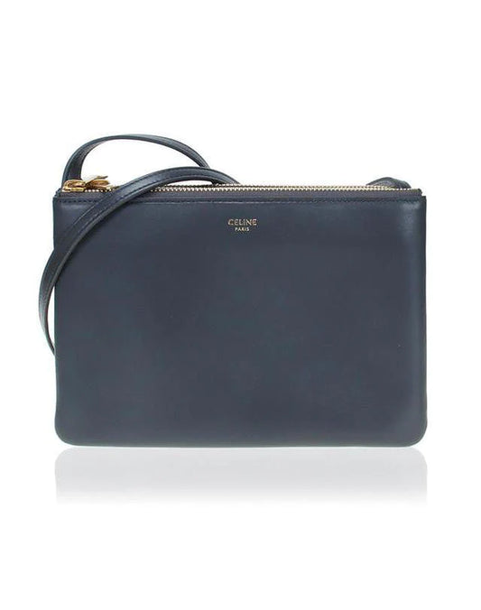 Navy Leather Pouch