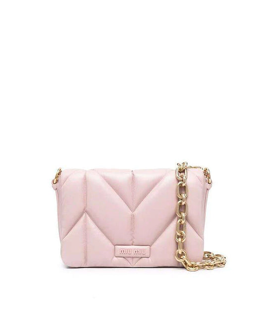 Pink Leather Crossbody Bag