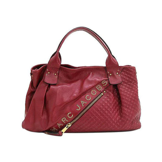 Wine Leather Tote Bag