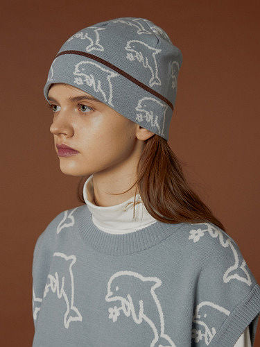 Silver Spandex Beanie
