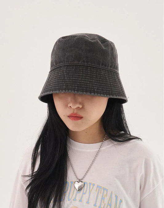 Grey Denim Bucket Hat