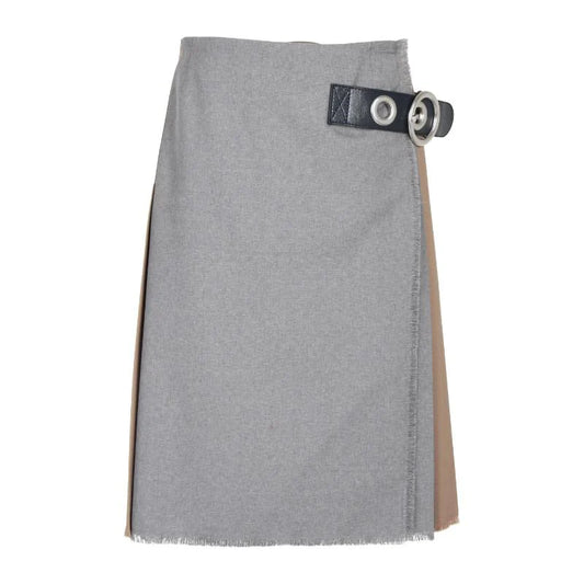 Grey Synthetic / Polyester Skirt