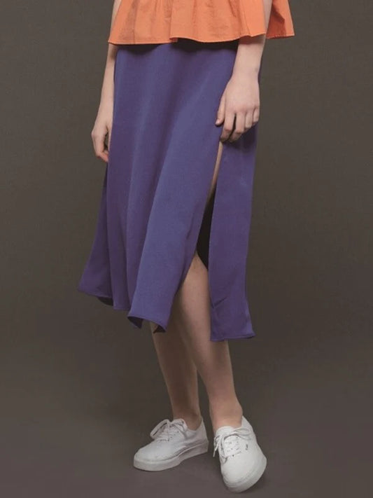 Purple Synthetic / Polyester Skirt