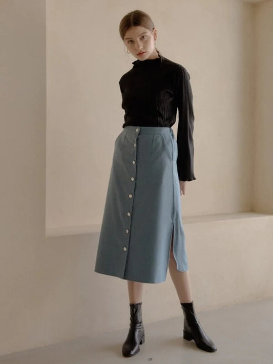 Skyblue Synthetic / Polyester Skirt