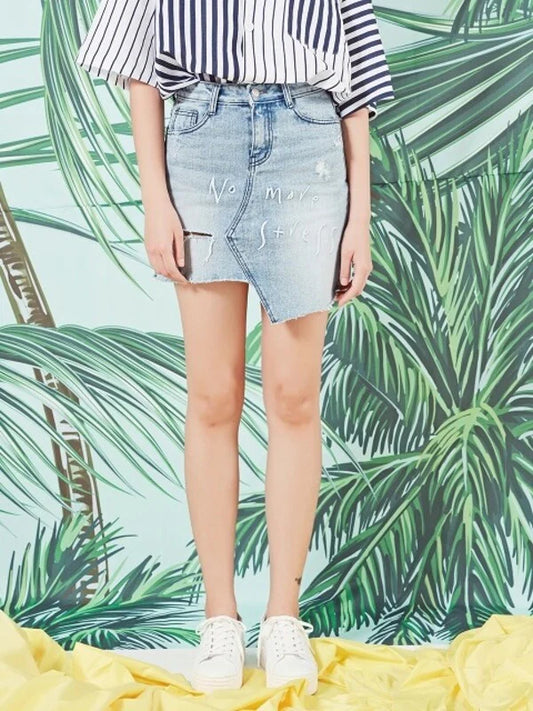 Skyblue Denim Denim Skirt