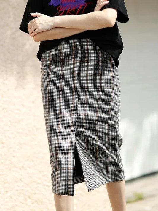 Grey Synthetic / Polyester Skirt