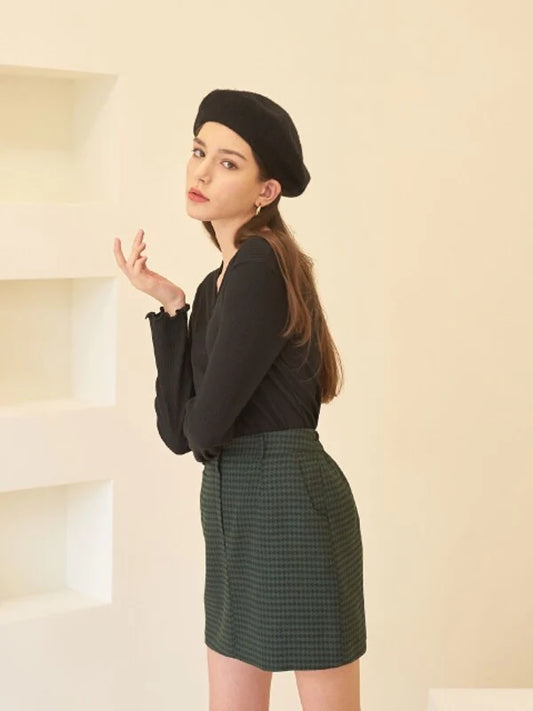 Grey Synthetic / Polyester Skirt