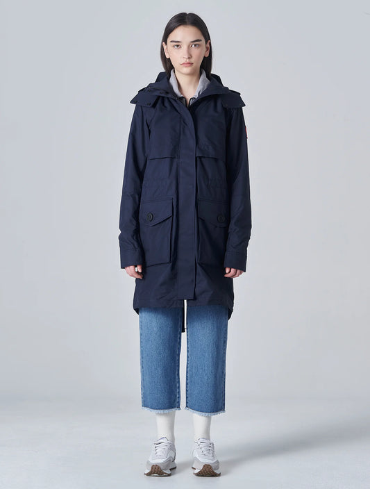 Navy Synthetic / Polyester Normal Field Jacket with Long Sleeves
