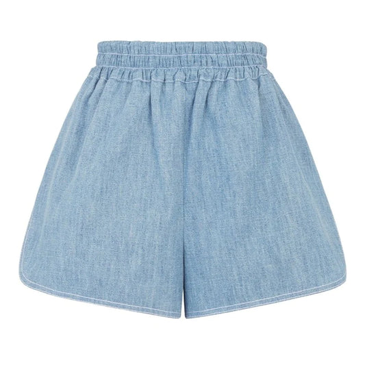 Skyblue Denim Normal Denim Shorts