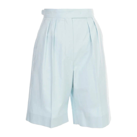 Skyblue Cotton Normal Wide Leg Pants