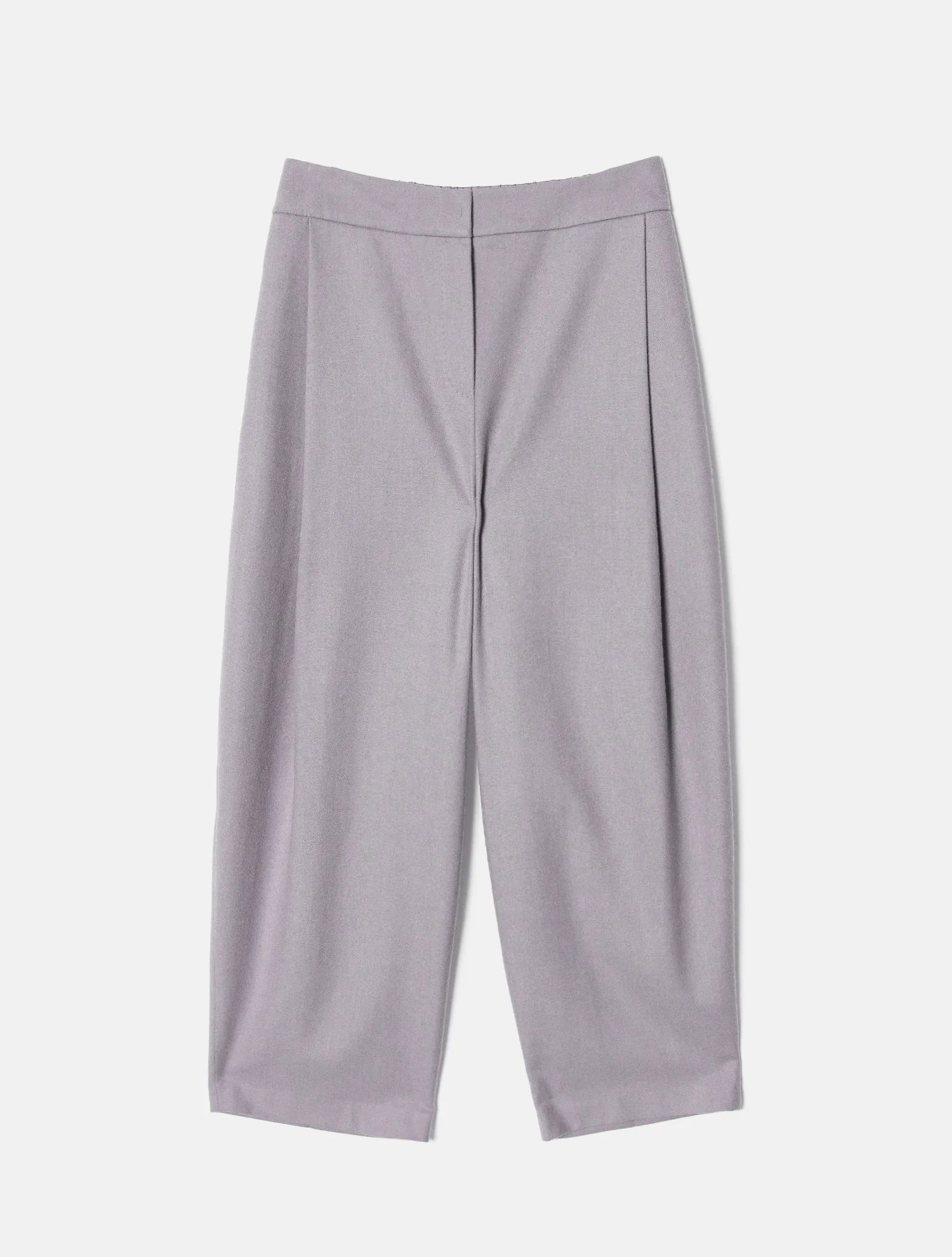 Grey Synthetic / Polyester Wide Wide Leg Pants