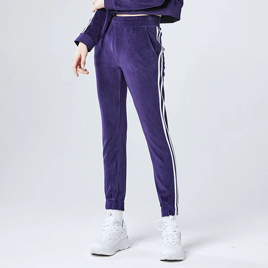 Purple Velvet Normal Sweatpants
