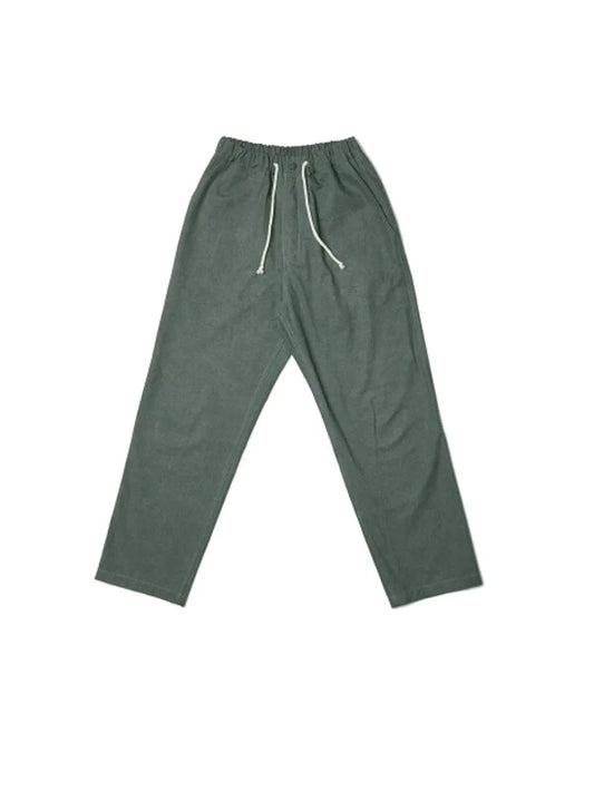 Khaki Cotton Normal Sweatpants